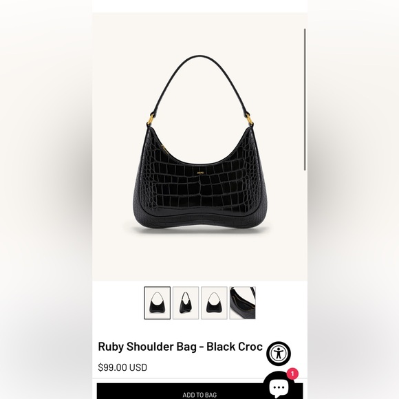 JW PEI Handbags - Jw pei ruby shoulder bag - black croc